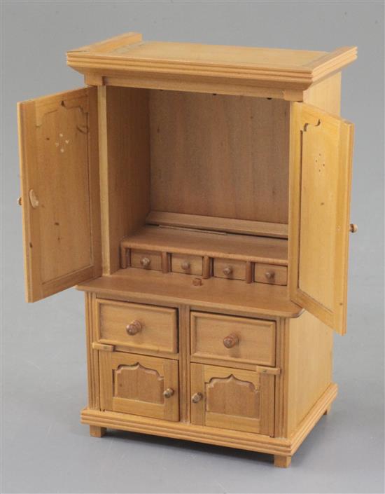 Denis Hillman. An 18th century French provincial style bacon cupboard, width 3.5in. height 6in.